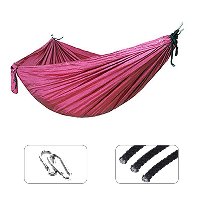 Single/Double Nylon Hammock Outdoor Camping Bed Swing | Durable Ultra-Light