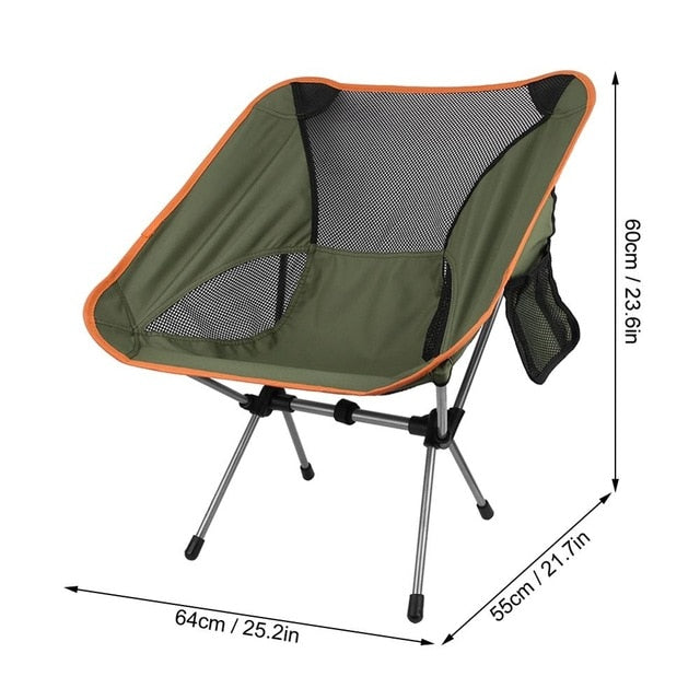 Portable Lightweight Moon Chair with Storage Bag For Outdoor