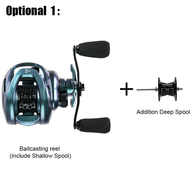 Baitcasting Fishing Reel with Left/Right Hand Double Metal Spool