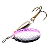 Fishing Spinner Metal Spoon Bait/Lure with Feather